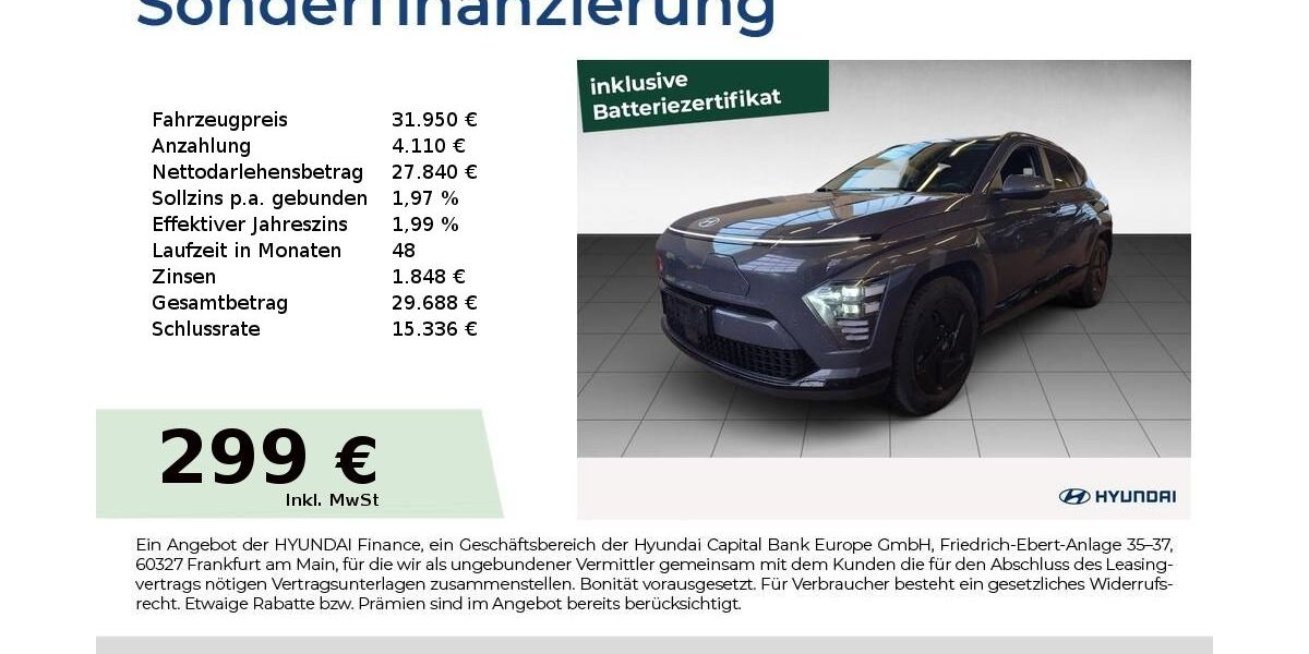 Hyundai KONA 11.608 km 29.950 &euro; Fürth 90763