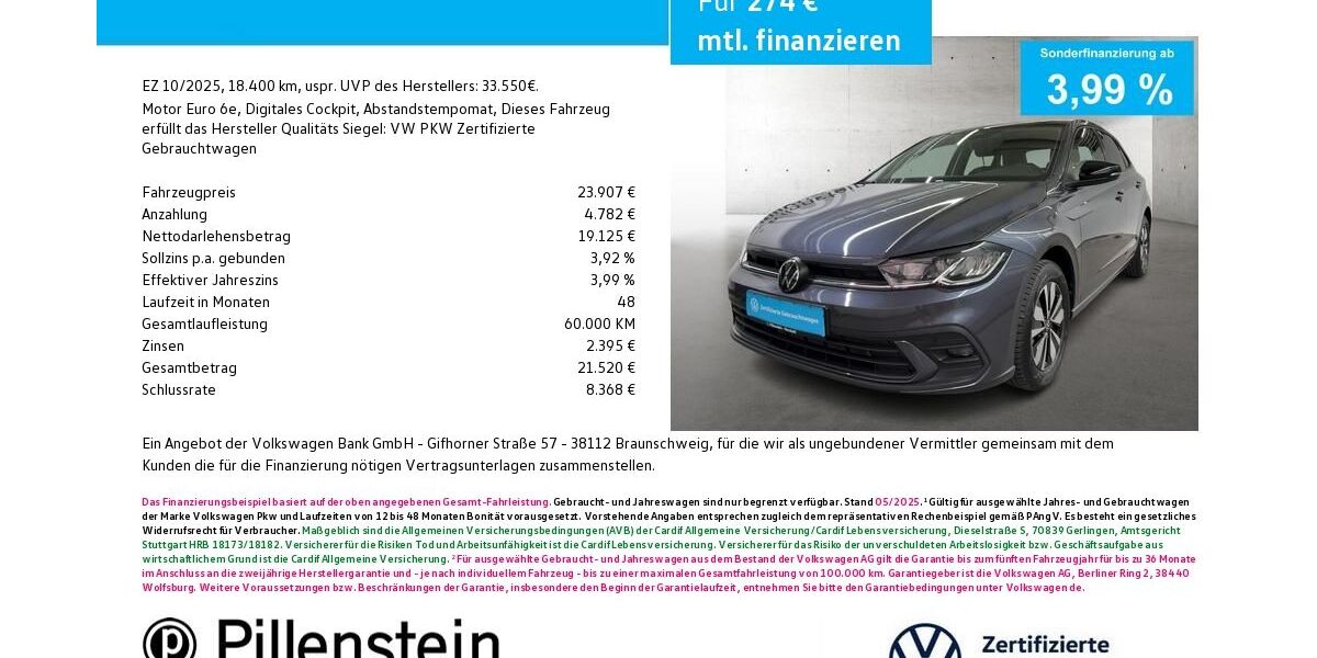 VW Polo 18.400 km 23.508 &euro; Neustadt/Aisch 91413