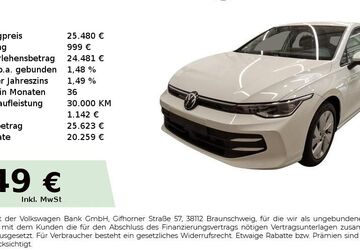 VW Golf 14.940 km 25.480 &euro; Fürth 90763