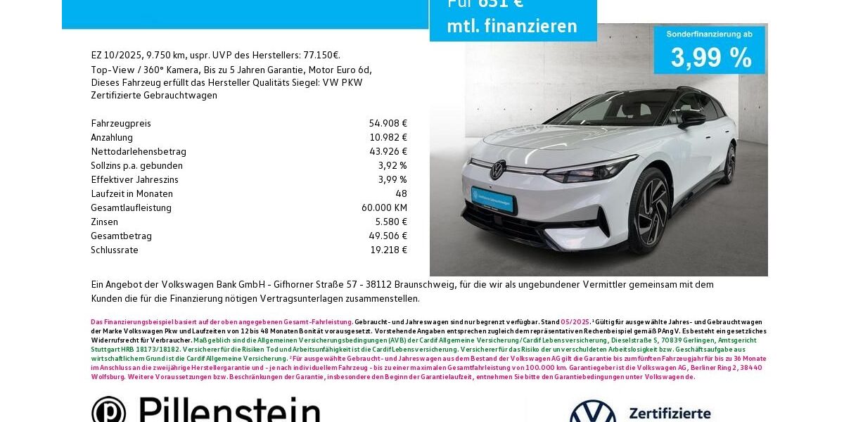 VW ID.7 9.750 km 54.908 &euro; Neustadt/Aisch 91413