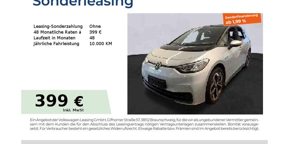 VW ID.3 9.998 km 27.308 &euro; Nürnberg 90411