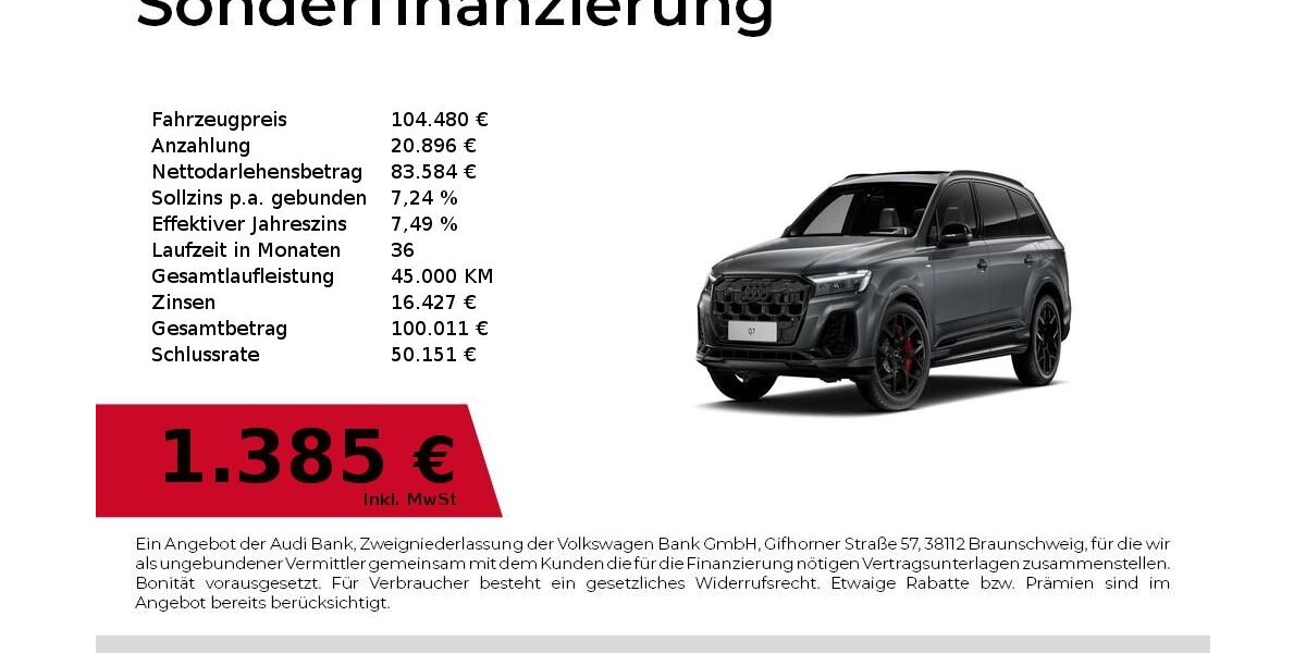 Audi Q7 4.900 km 97.980 &euro; Fürth 90763
